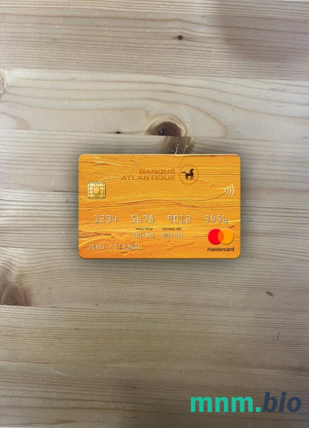 Senegal Banque Atlantique bank wygląd zdjęcia mastercard skan PSD + zdjęcie